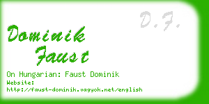 dominik faust business card